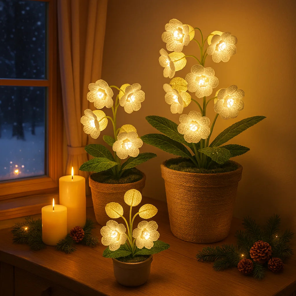 Glow Lily Crochet Lamp new 6