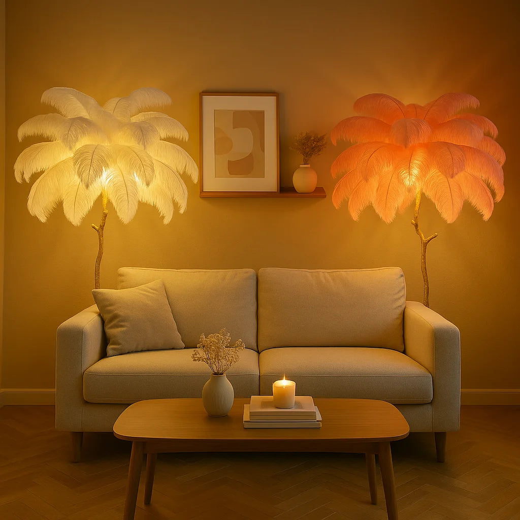 Ostrich Feather Lamp 2
