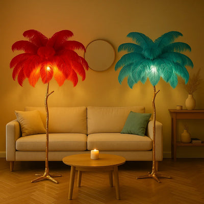Ostrich Feather Lamp 3