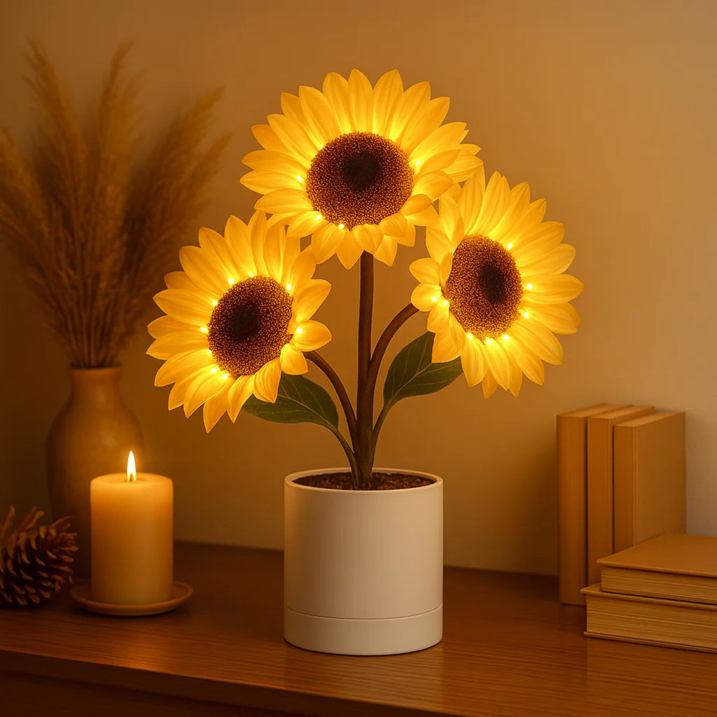 Shimmering Sunflower Lamp 1